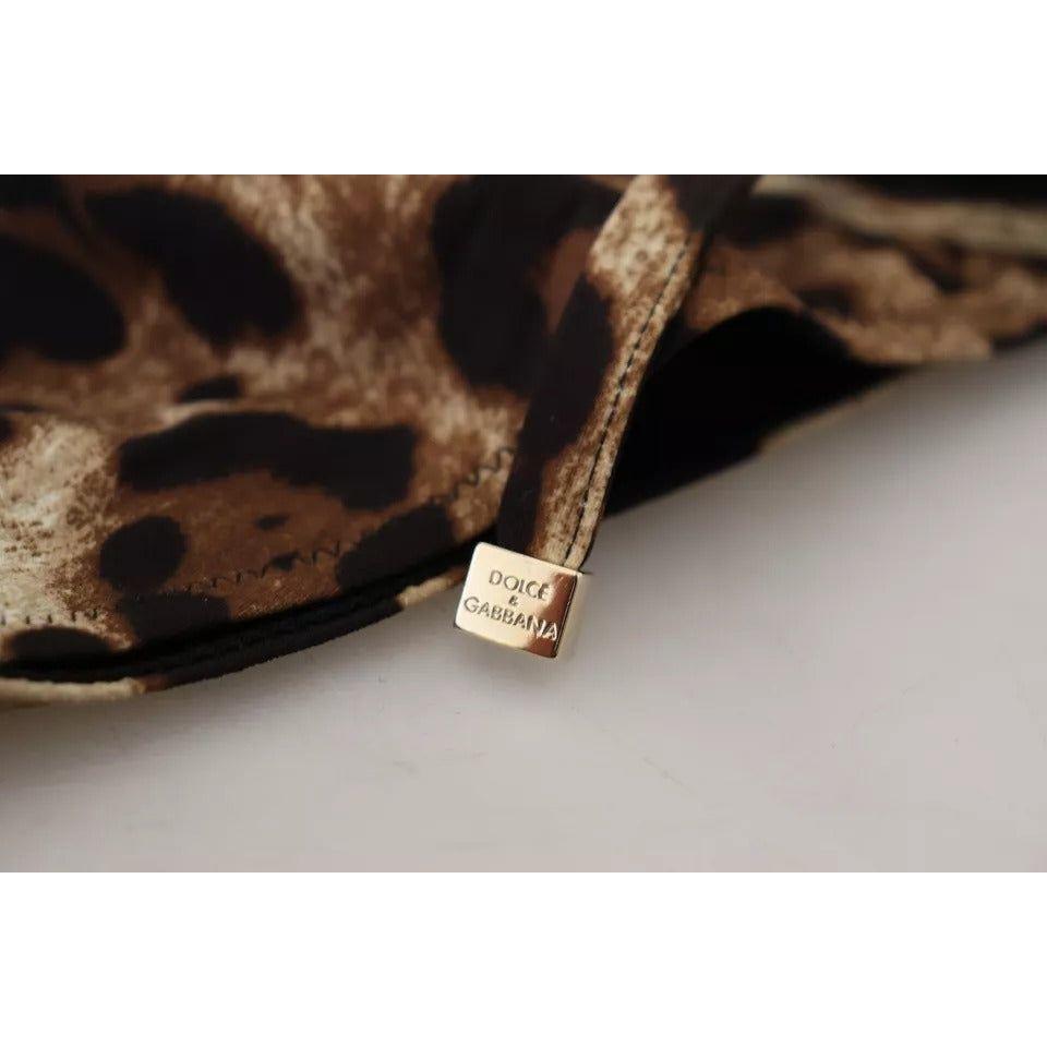 Dolce & Gabbana Brown Leopard Print Swimsuit Swimwear Bikini Bottom BIK1641-4