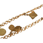Dolce & Gabbana Gold Tone Brass Chain Religious Cross Pendant Necklace SMY10390