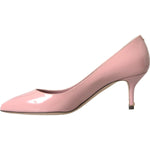 Dolce & Gabbana Light Pink Patent Leather Heels Pumps Shoes LA10754-35