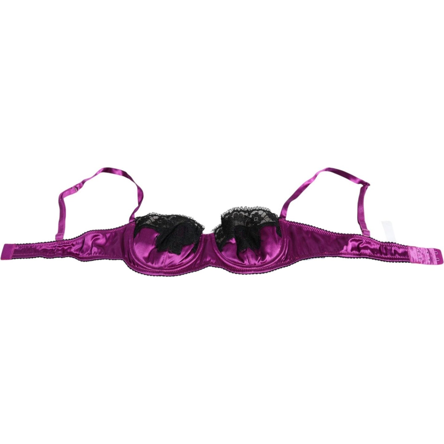 Dolce & Gabbana Purple Silk Underwired Balconette Bra Underwear BIK240-1