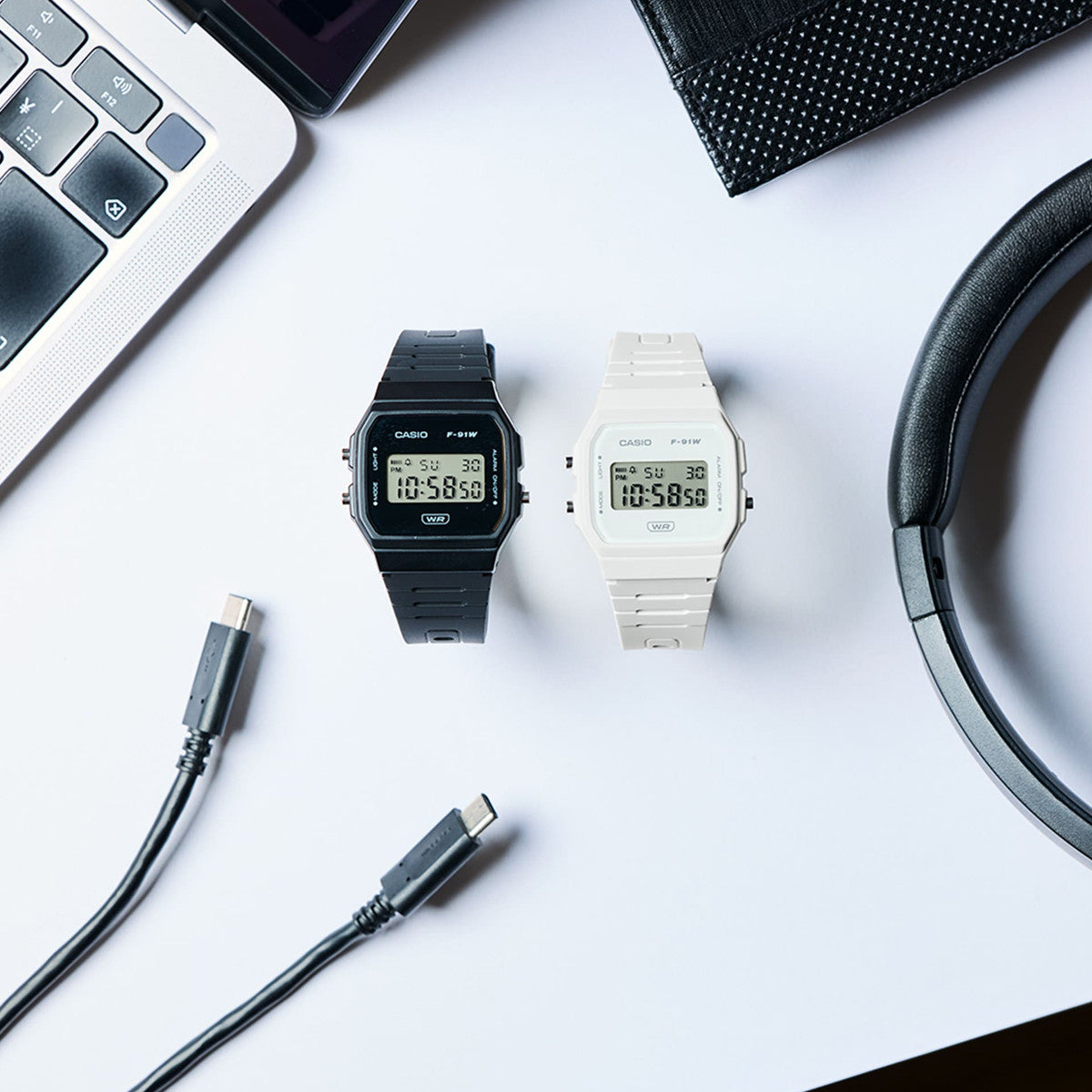 CASIO VINTAGE Mod. F-91 BIO RESIN STRAP - GUN WATCHES