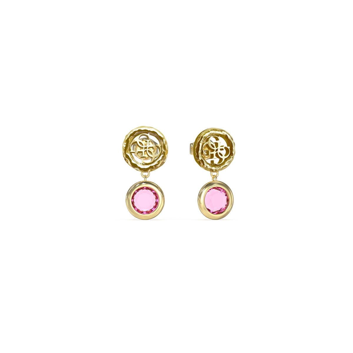 Gold and pink stud earrings from GUESS JEWELS JEWELRY Mod. JUBE05098JWYGFCT-U