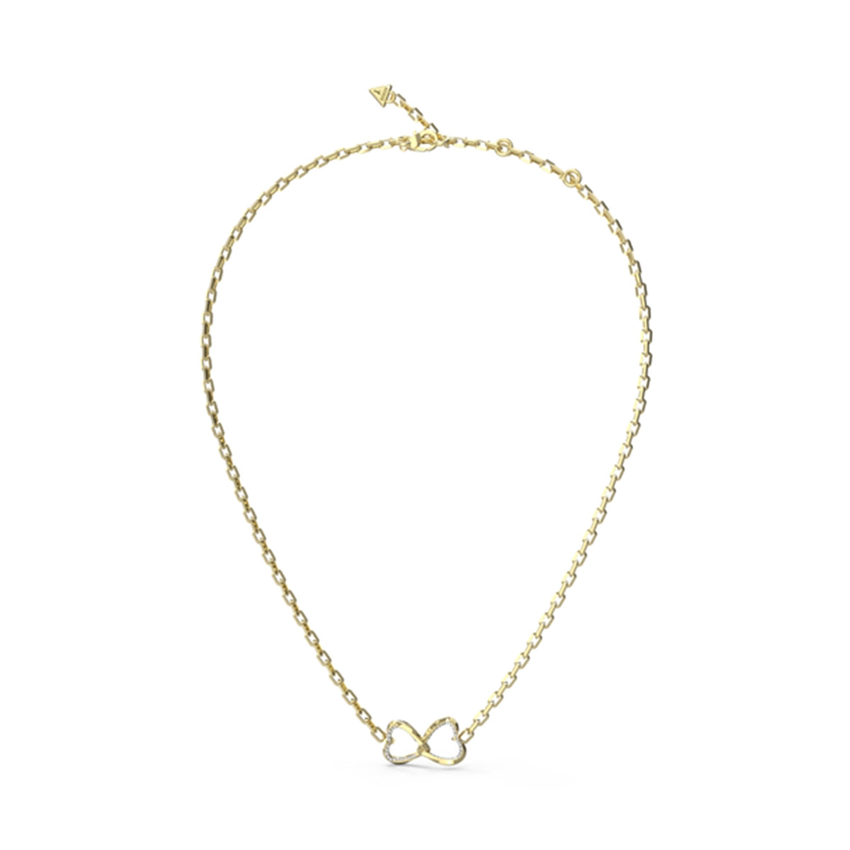 Alt Tag: GUESS JEWELS JEWELRY Mod. JUBN04616JWYGT-U gold necklace with heart link design