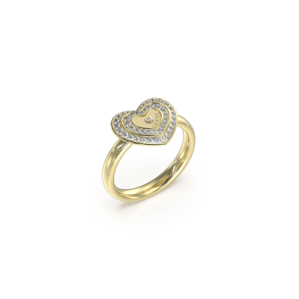 Heart-shaped ring from GUESS JEWELS JEWELRY Mod. JUBR04034JWYG52