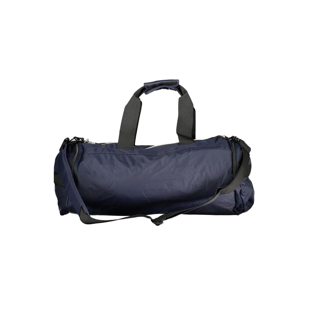 K-WAY Blue Polyamide Luggage And Travel bag with shoulder handles, adjustable strap, zip closure, and logo