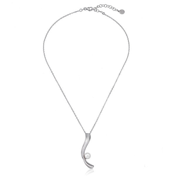Elegant necklace from MAJORICA JEWELRY Mod. 16485.01.2.000.010.1 featuring a pearl pendant on a silver chain.