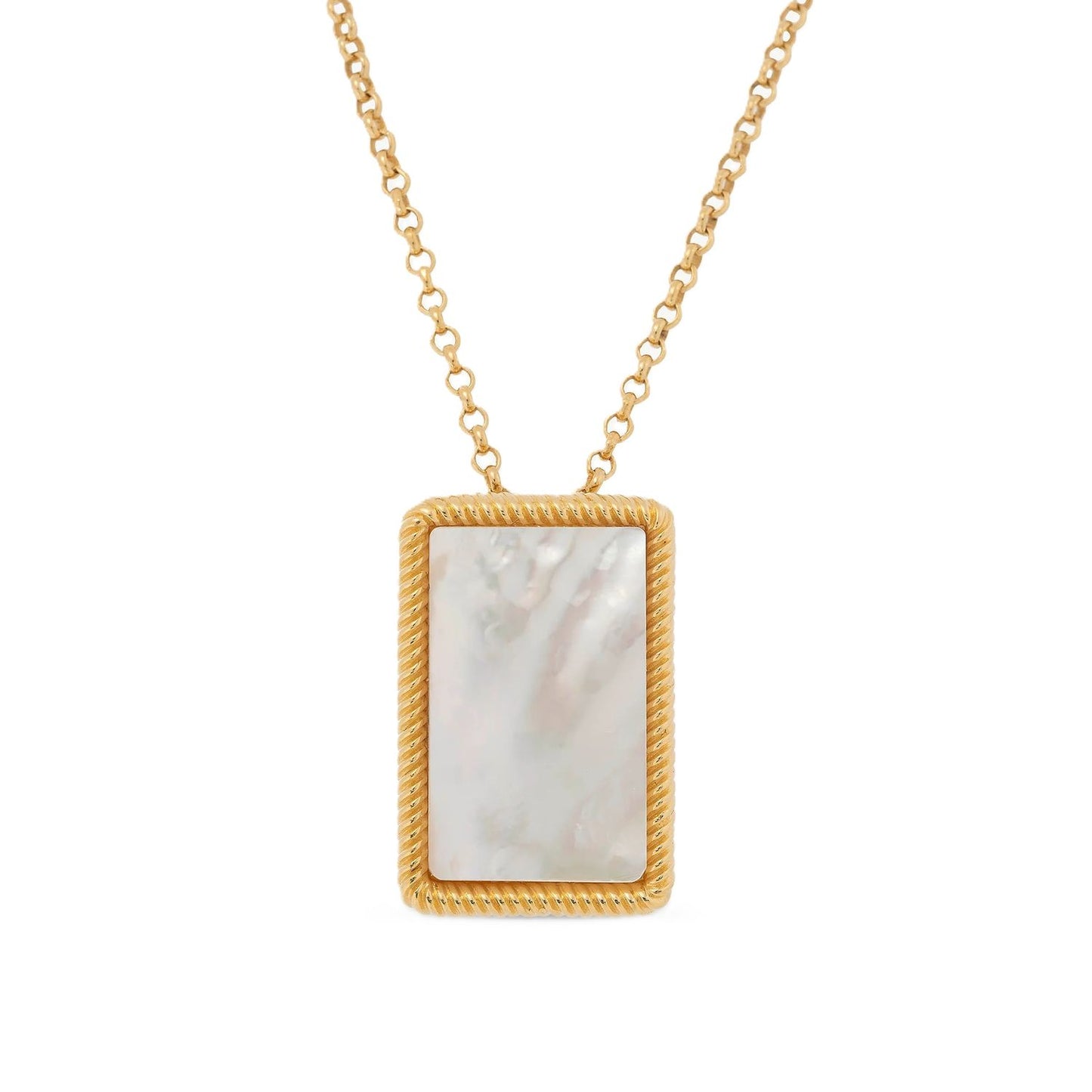 MAJORICA JEWELRY Mod. 17789.00.1.N42.530.1 gold chain with rectangular pendant