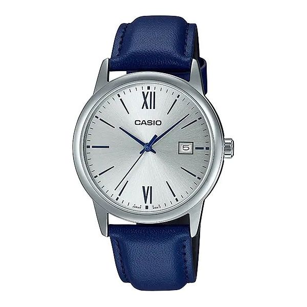 CASIO COLLECTION Mod. DATE. LEATHER - SILVER WATCHES