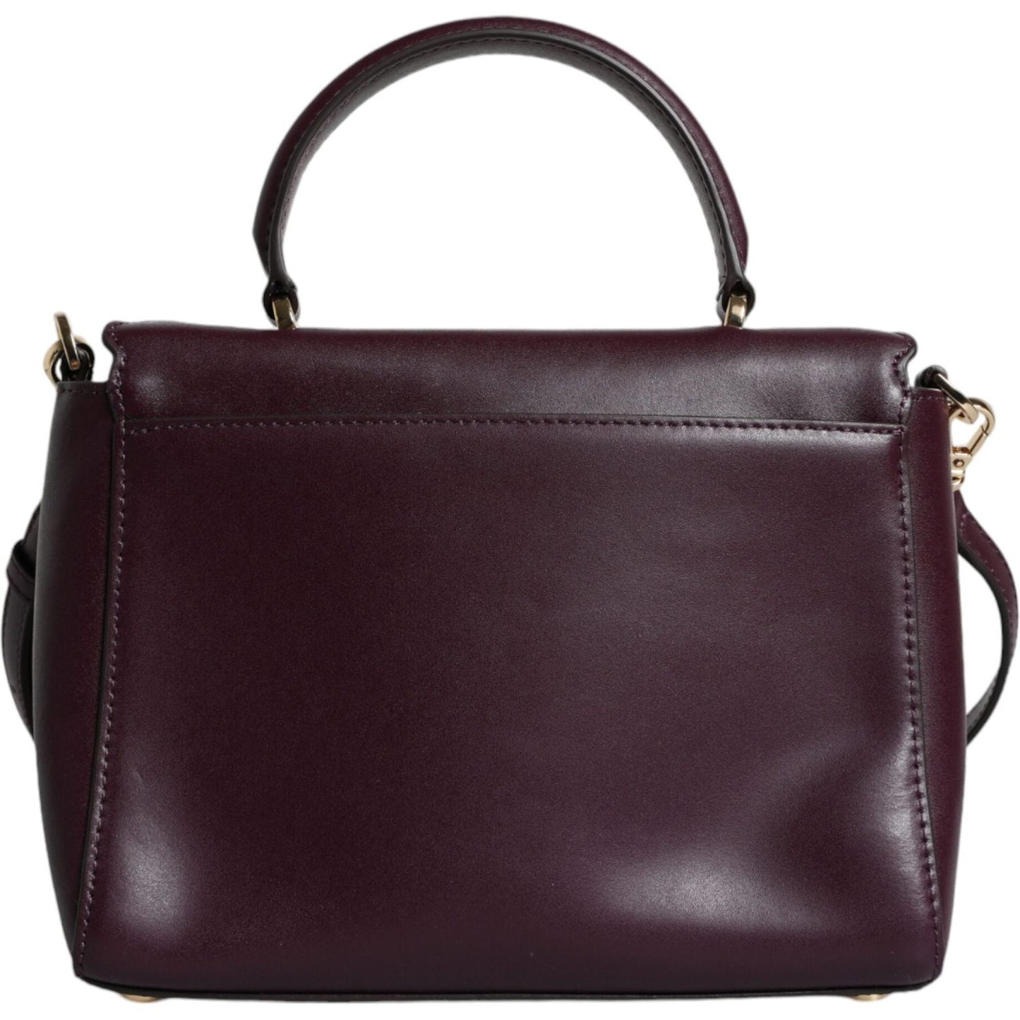 Michael Kors Purple Leather Logo Plaque Crossbody MINDY Satchel Bag MK5011