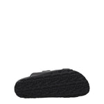 Palm Angels Black Leather Slippers Sandals