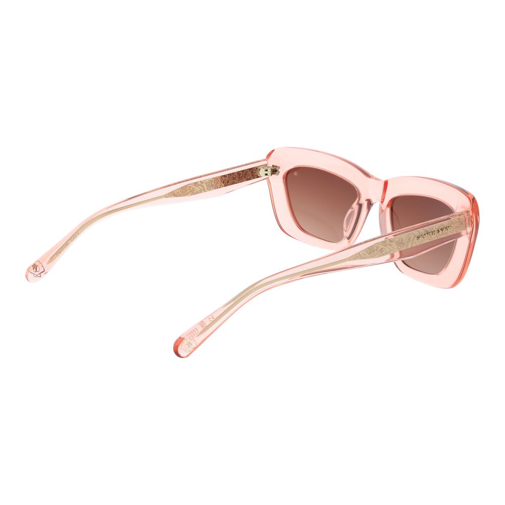 Scotch & Soda Pink Women Sunglass with rose acetate cat eye frame, 100% UVA & UVB protection, gradient lenses; full-rim design.