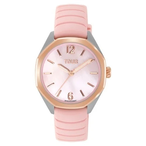 TOUS WATCHES Mod. 3000141600, pink strap, rose gold bezel, stylish women's timepiece