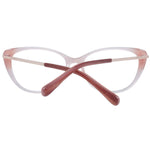 Ted Baker Pink Women Glasses Frame in rose acetate with cat eye style and full-rim design, includes branded case, size 51-15-140.