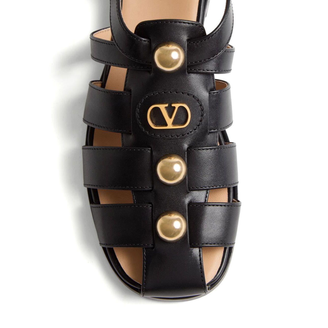 Valentino Garavani Vlogo Signature Fisherman Sandal In 20mm Calfskin Sandals