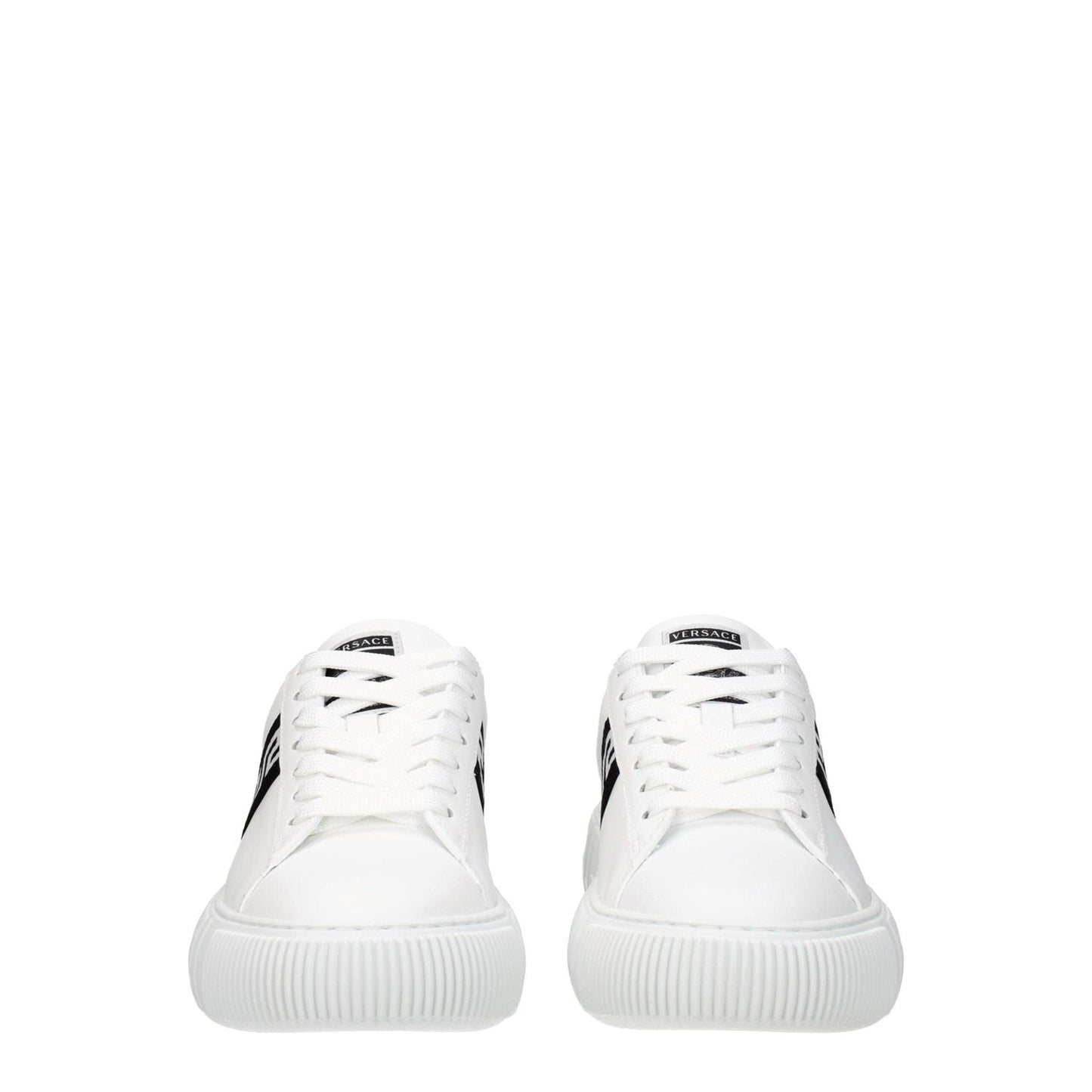 Versace White Leather Low Tops