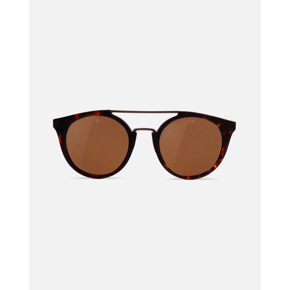 Vuarnet Brown Acetate Sunglasses with tortoiseshell frame and brown lenses, measures 56/20/143mm, unisex style.