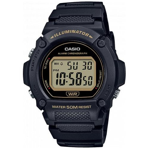 CASIO TIMELESS COLLECTION Mod. SPORT- ILLUMINATOR. WR 50M. ALARM. CHRONOGRAPH - BLACK WATCHES