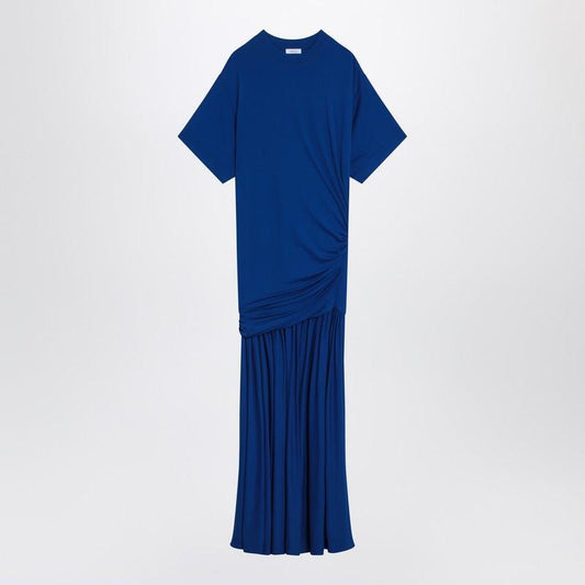 Ferragamo Long blue dress with draping 0782523VI/R_FERRA-KB_102