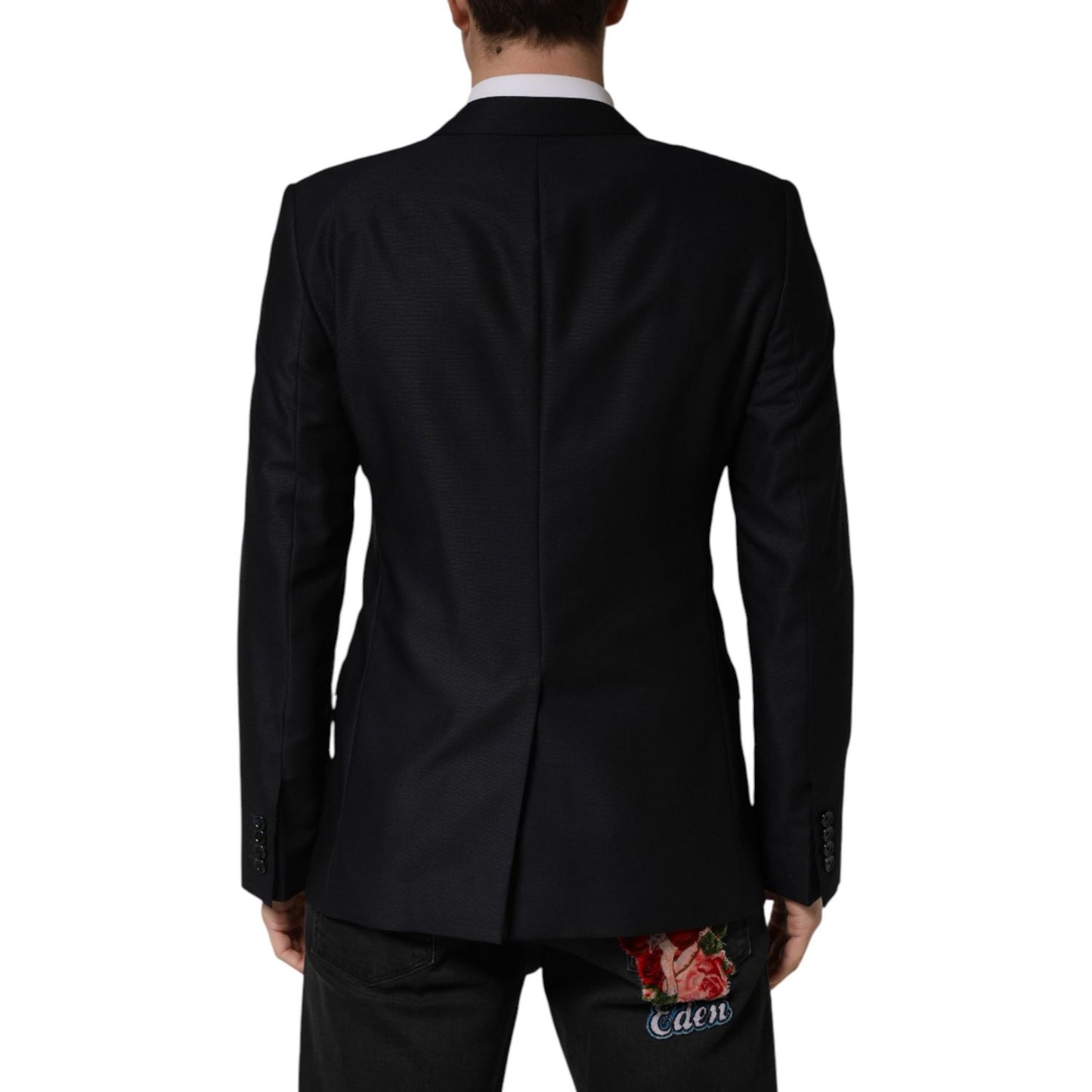 Dolce & Gabbana Black MARTINI Single Breasted Jacket Blazer