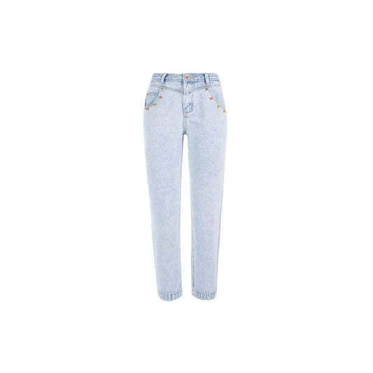 Yes Zee Blue Cotton Boyfriend Jeans