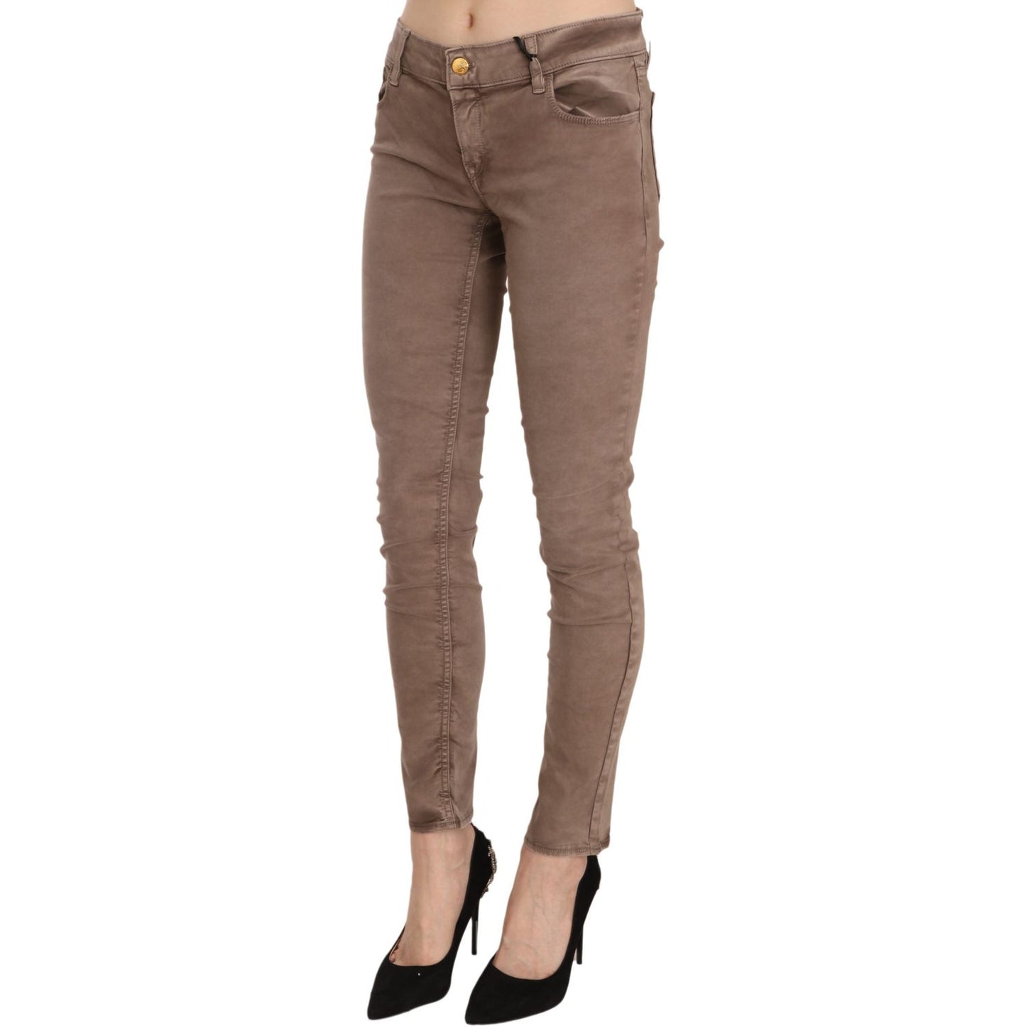 CYCLE Brown Low Waist Slim Fit Skinny Pants PAN70183-30