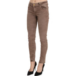 CYCLE Brown Low Waist Slim Fit Skinny Pants PAN70183-30