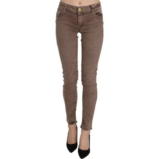 CYCLE Brown Low Waist Slim Fit Skinny Pants