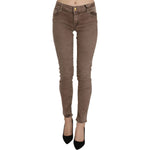 CYCLE Brown Low Waist Slim Fit Skinny Pants PAN70183-30