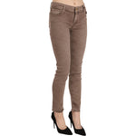 CYCLE Brown Low Waist Slim Fit Skinny Pants PAN70183-30