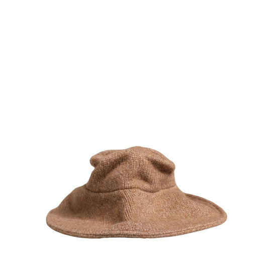 Dolce & Gabbana Brown Llama Wool Women Knitted Capello Hat