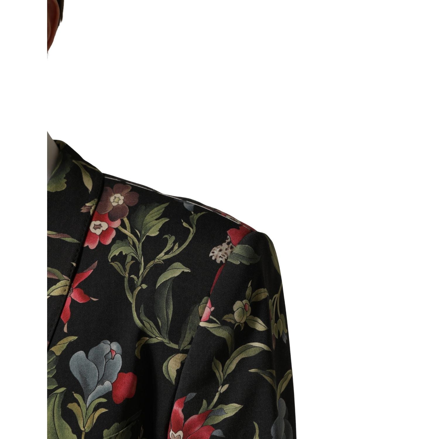 Dolce & Gabbana Multicolor Floral Leopard 1 Button Men Suit Jacket