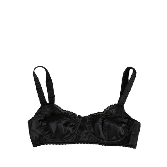 Dolce & Gabbana Black Semi-Pad Underwire Balconette Bra Underwear