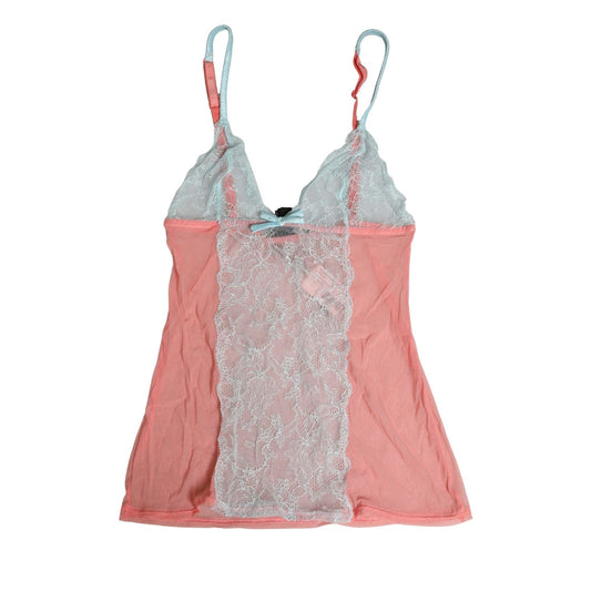 Roberto Cavalli Multicolor Sheer Lace Lingerie Chemise Top Underwear