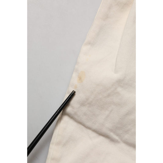 Alpha Studio Beige High Waist Straight Capri Cropped Trouser Pants