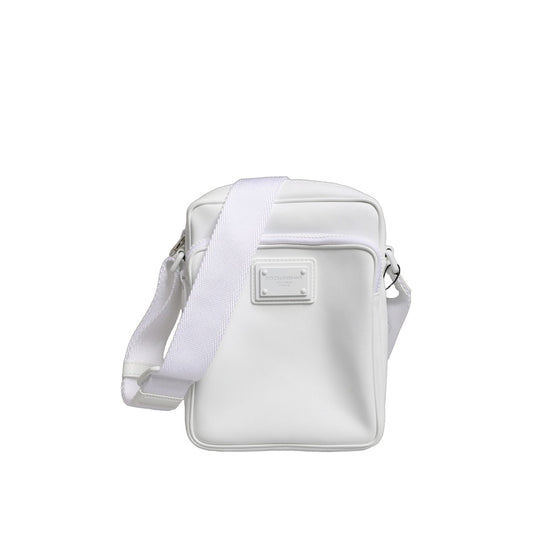 Dolce & Gabbana White Logo Plaque Crossbody Shoulder Borse Men Bag