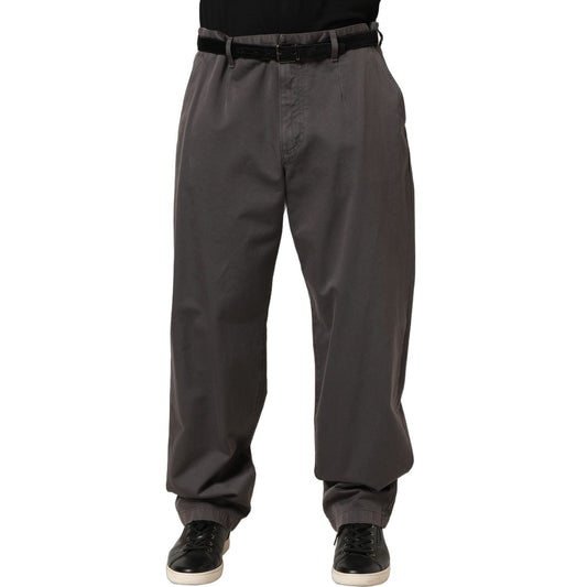 Dolce & Gabbana Dark Gray MidWaist Straight Men Trouser Pants