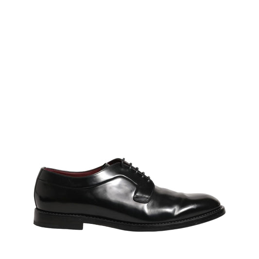 Dolce & Gabbana Black Leather Derby Dress Men Formal Shoes