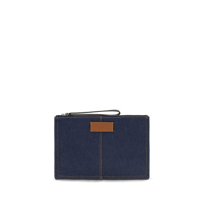 Fendi Blue Cotton Wallet