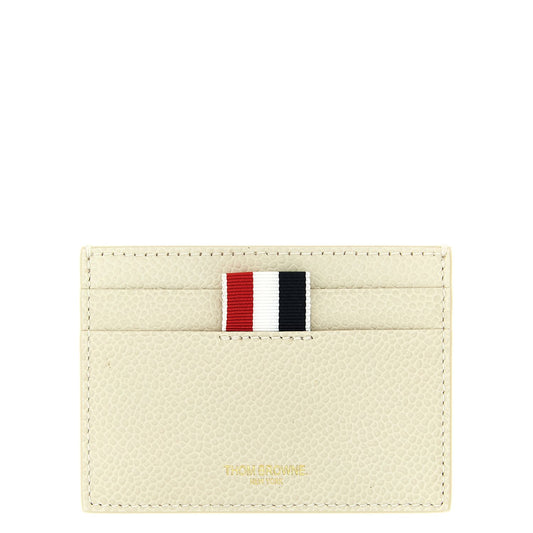 Thom Browne Beige Calfskin Cardholder