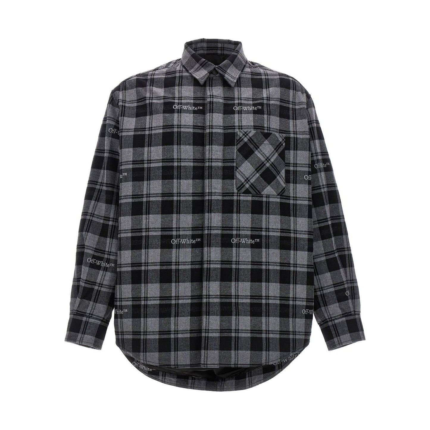 Off-White Gray Cotton Shell Jacket