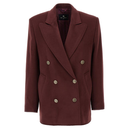 Etro Bordeaux Wool Blazer