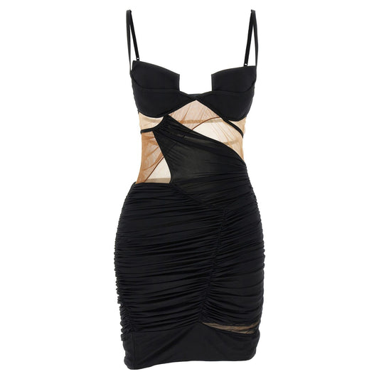 Nensi Dojaka Black Viscose Short Dress