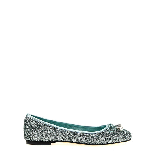 Jimmy Choo Bicolor Textile Ballet Flats