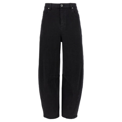 Self-Portrait Black Cotton High-Waisted Jean