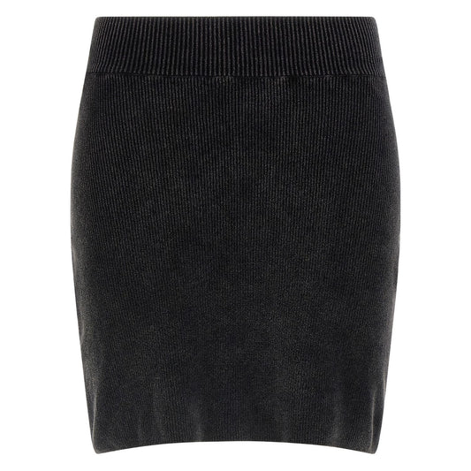 Alexander Wang Black Cotton Long Skirt