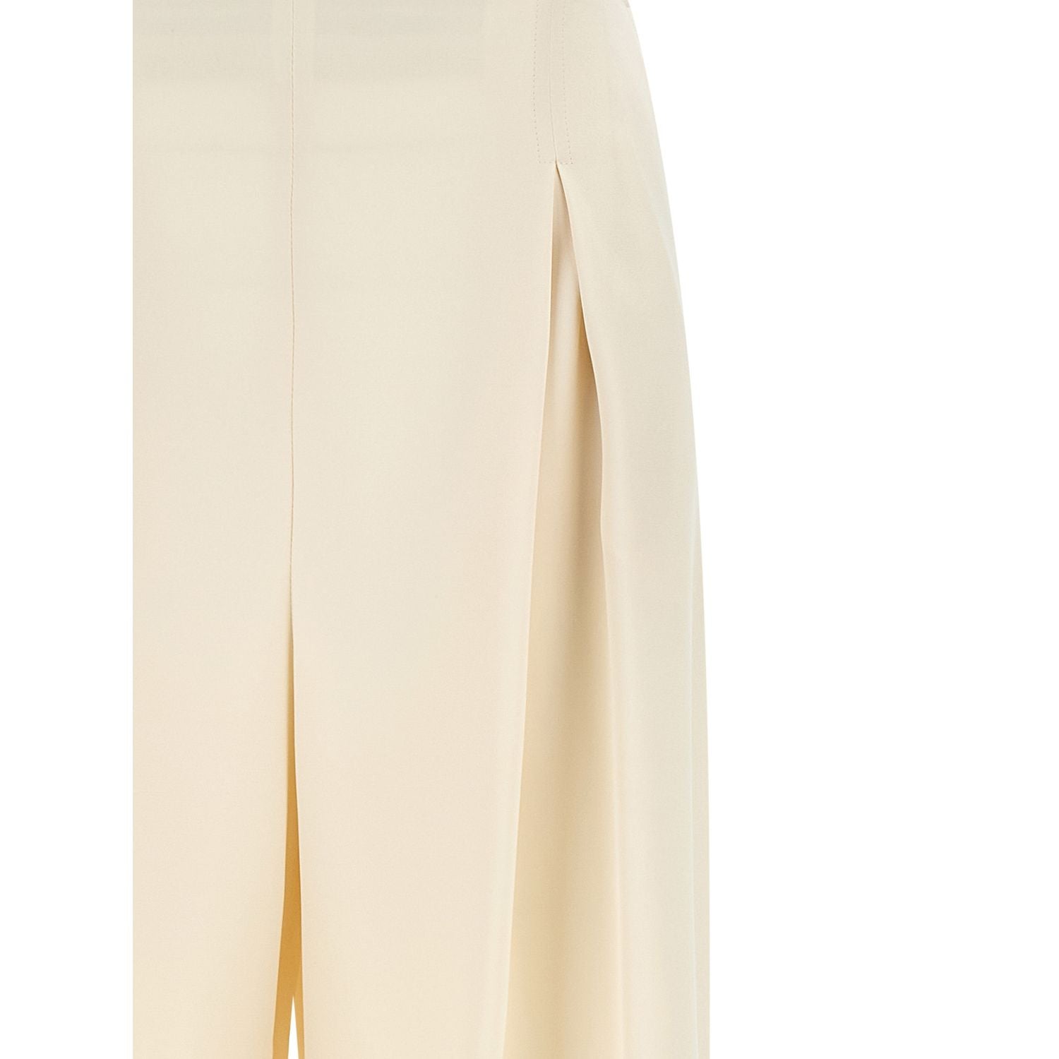 Max Mara White Silk Casual Pants