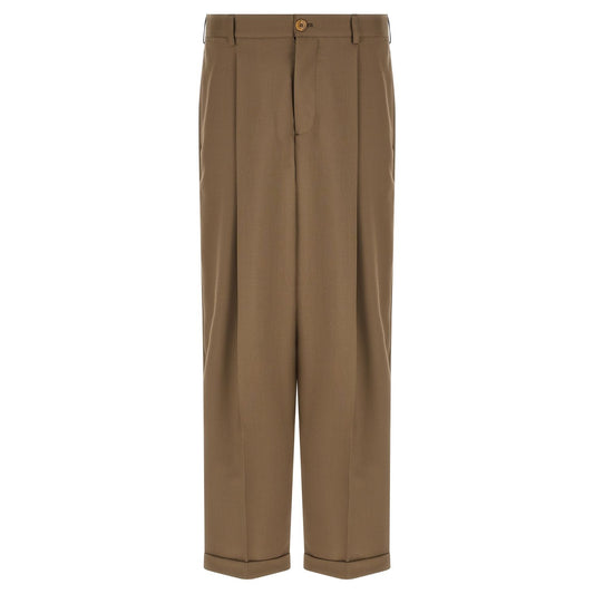 Marni Beige Virgin Wool Casual Pants