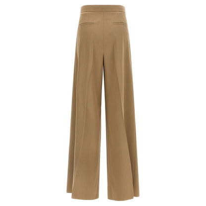 Max Mara Brown Virgin Wool Casual Pants