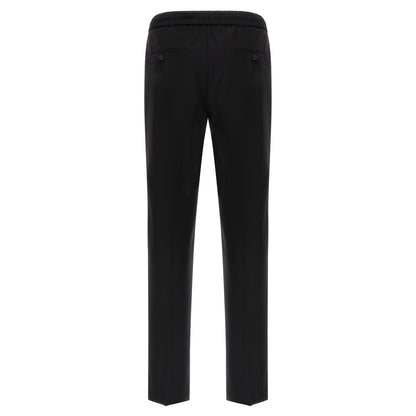 Incotex Black Virgin Wool Casual Pants