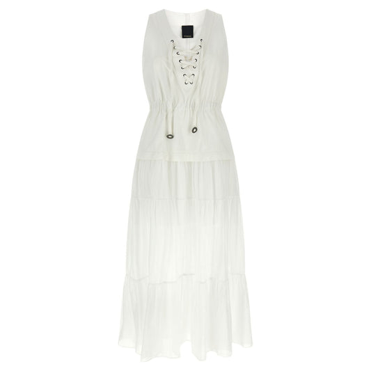 PINKO White Cotton Long Dress